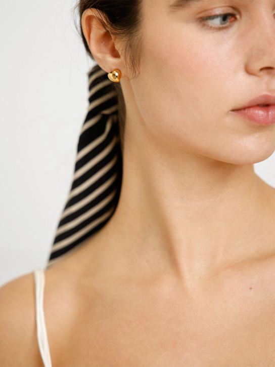 Nina Gordon: Small Fold Hoops earrings - Gold - women_1 | Luisa Via Roma