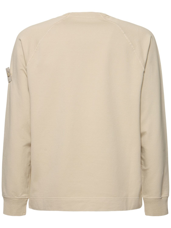 Stone Island: Ghost crewneck sweatshirt - Beige - men_3 | Luisa Via Roma