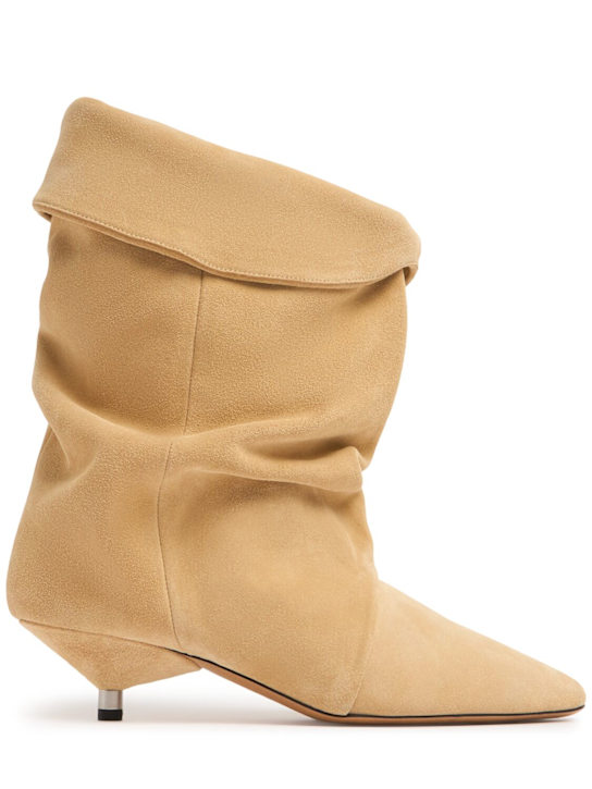 Isabel Marant: 45mm Edrik-Gb suede tall boots - women_0 | Luisa Via Roma