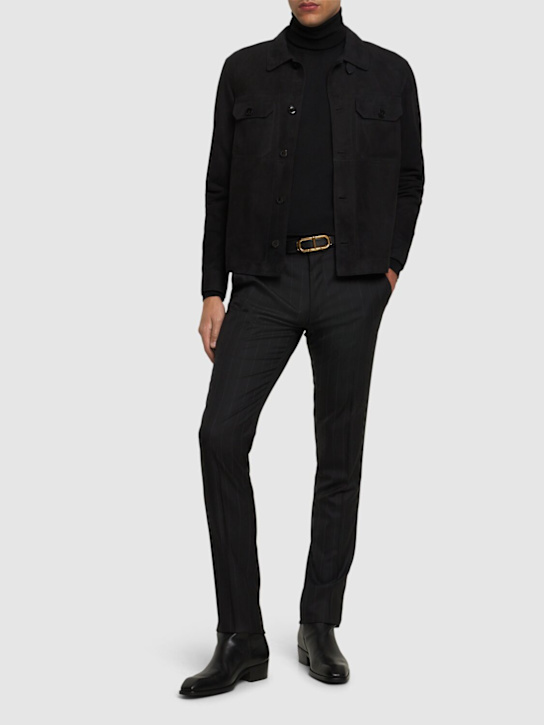 Tom Ford: Lightweight suede outershirt jacket - men_1 | Luisa Via Roma