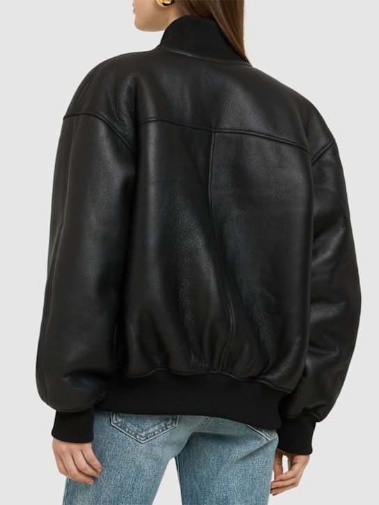 MANOKHI: Mina shearling jacket - Black - women_2 | Luisa Via Roma