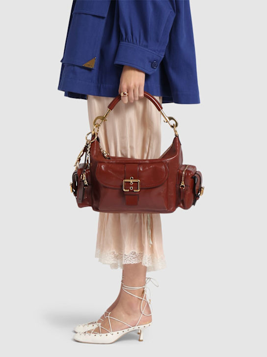 Chloé: Camera shiny leather shoulder bag - women_1 | Luisa Via Roma