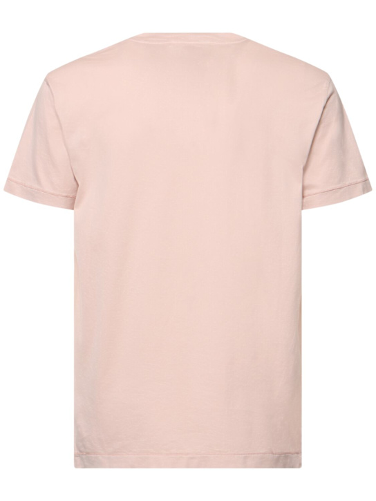 Stone Island: Logo cotton t-shirt - Antikrosa - men_3 | Luisa Via Roma