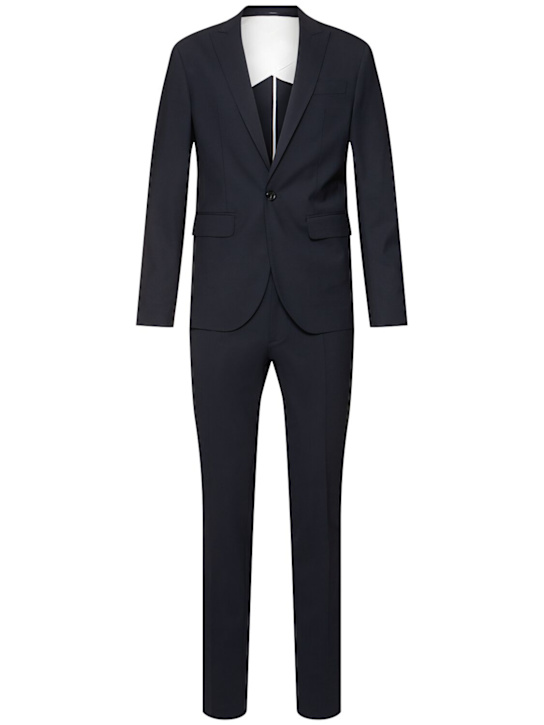 Dsquared2: Tokyo wool blend suit - Navy - men_0 | Luisa Via Roma