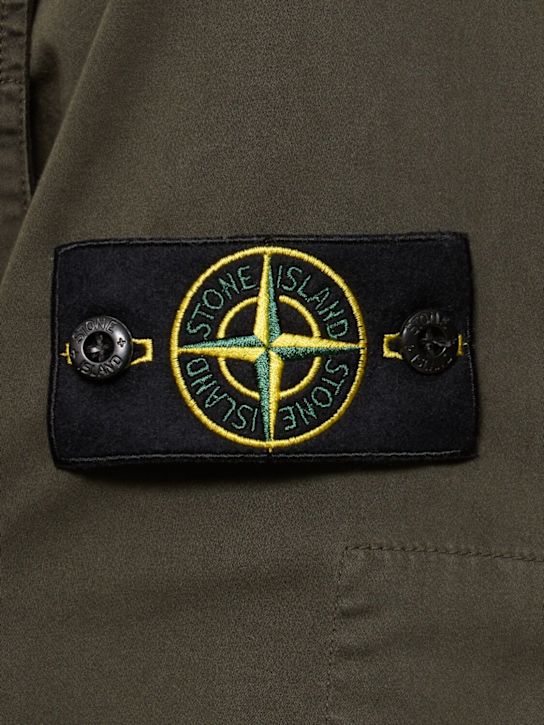 Stone Island: Giacca con zip - Verde Militare - men_4 | Luisa Via Roma