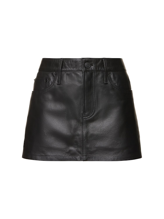 Wardrobe.nyc: レザーミニスカート - ブラック - women_0 | Luisa Via Roma