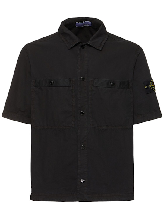 Stone Island: Short sleeve overshirt - men_0 | Luisa Via Roma