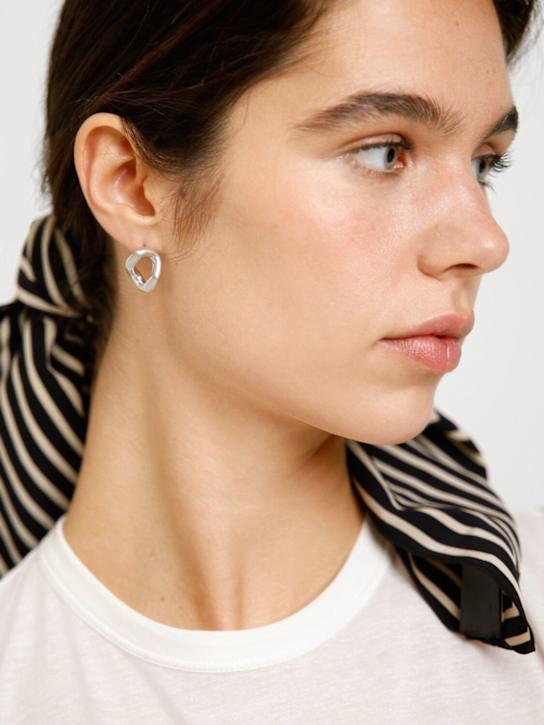 Jil Sander: Small hoop stud earrings - women_1 | Luisa Via Roma