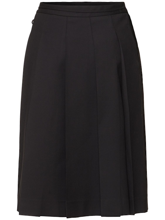 Dunst: Ribbon pleated midi skirt - Black - women_3 | Luisa Via Roma