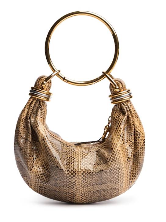 Chloé: Bracelet snakeskin bag - Apricot Pink - women_0 | Luisa Via Roma