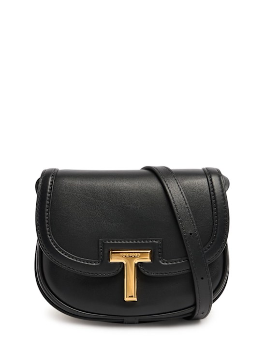 Tom Ford: Mini Wallis shiny smooth leather bag - women_0 | Luisa Via Roma
