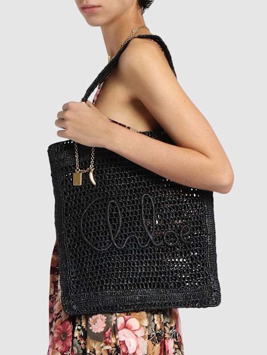 Chloé: Summer Banana crochet tote bag - women_1 | Luisa Via Roma