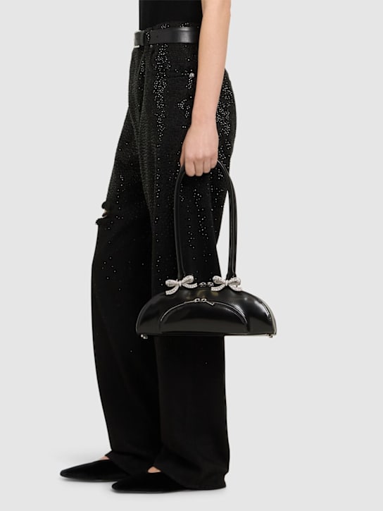 Self-portrait: Curved leather shoulder bag - women_1 | Luisa Via Roma