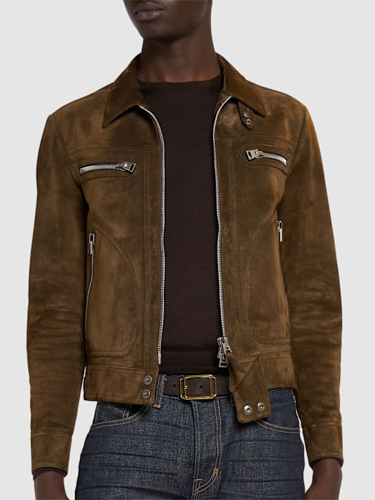 Tom Ford: 38mm leather belt - Brown - men_1 | Luisa Via Roma