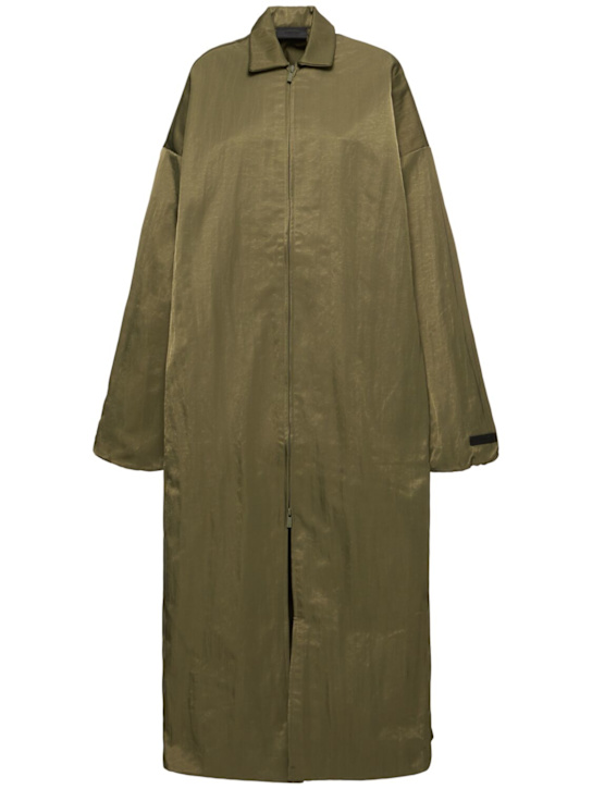 Fear of God ESSENTIALS: Textured nylon trench coat - women_0 | Luisa Via Roma