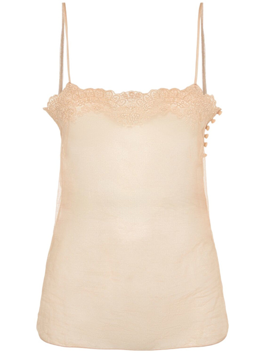 Chloé: 刺绣蕾丝粘胶纤维上衣 - women_0 | Luisa Via Roma