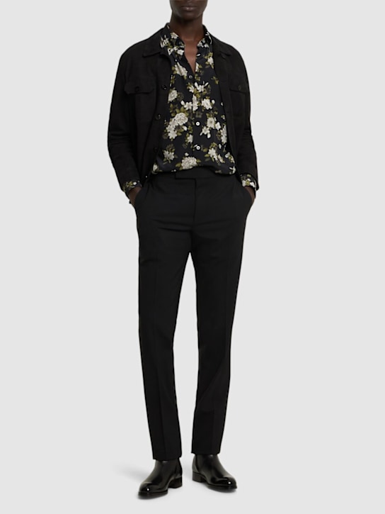 Tom Ford: Hendrix floral silk crepe de chine shirt - men_1 | Luisa Via Roma