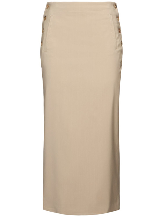 Moschino: Wool midi skirt - women_0 | Luisa Via Roma