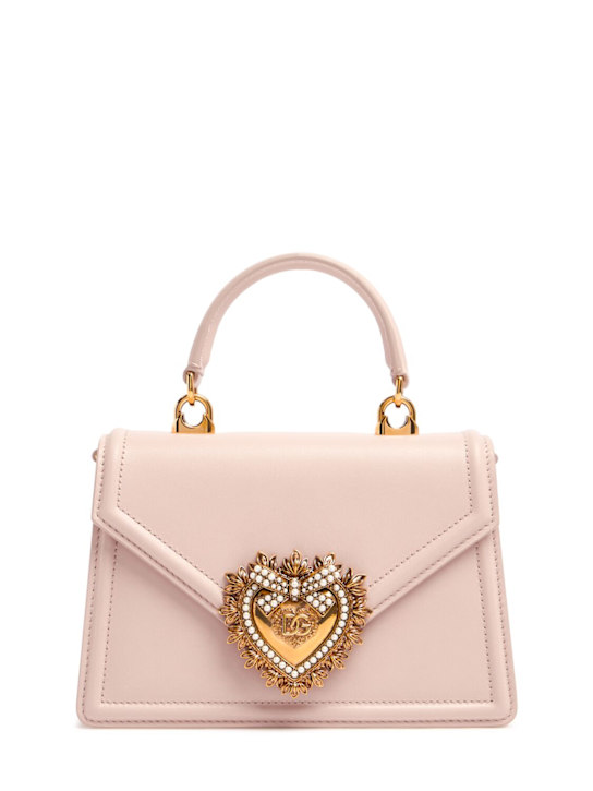Dolce&Gabbana: Mini Devotion leather top handle bag - women_0 | Luisa Via Roma