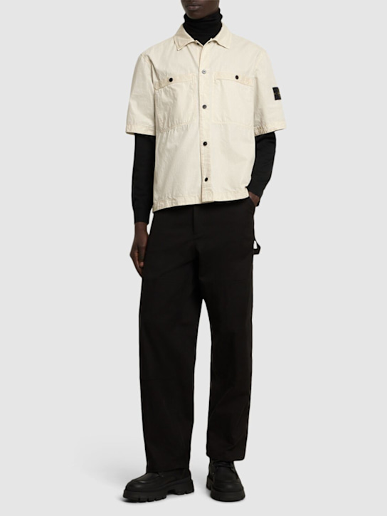 Stone Island: Sobrecamisa de manga corta - men_1 | Luisa Via Roma