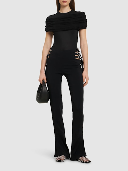 Viscose bend crepe straight pants - Thumbnail 2