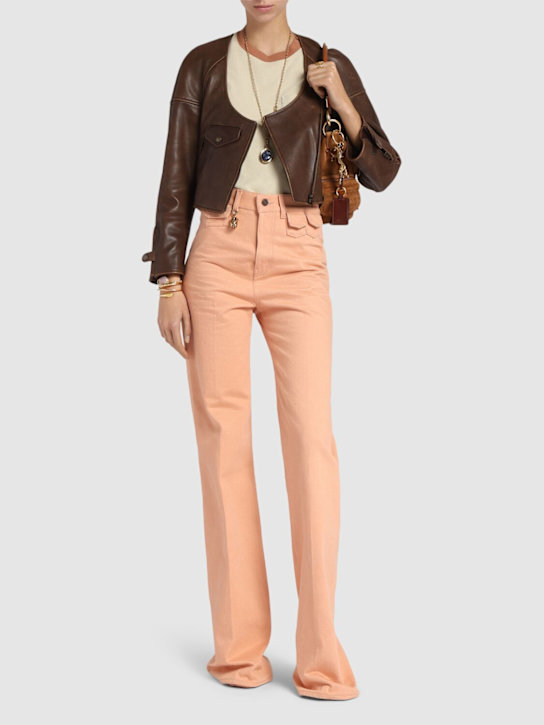 Chloé: Leather jacket - women_1 | Luisa Via Roma