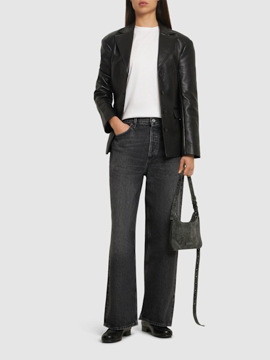 Agolde: Low slung cotton baggy jeans - women_1 | Luisa Via Roma