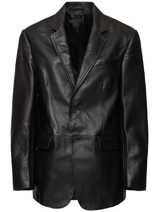 Wardrobe.nyc: Oversize single breast leather blazer - women_0 | Luisa Via Roma