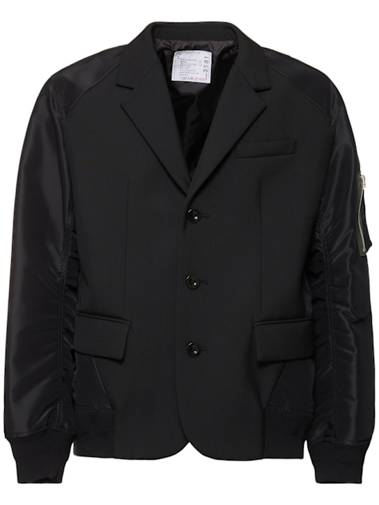 Sacai: Bonded suiting jacket - men_0 | Luisa Via Roma