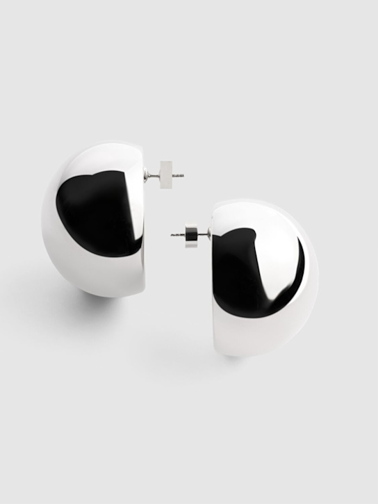 Jacquemus: Les Boucles Salon stud earrings - Silver - women_1 | Luisa Via Roma