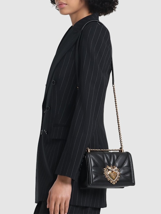 Dolce&Gabbana: Devotion レザーショルダーバッグ - women_1 | Luisa Via Roma
