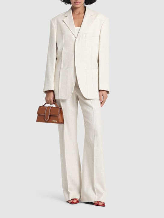 Jacquemus: Blazer monopetto La Veste D’Homme - Beige Chiaro - women_1 | Luisa Via Roma