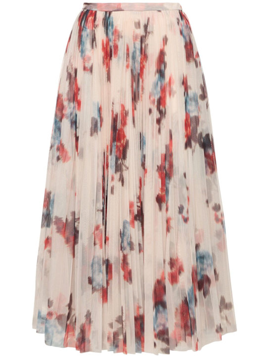 Pleated tulle midi skirt - Thumbnail 1