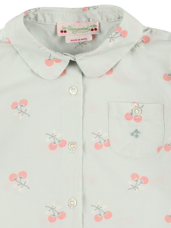 Bonpoint: オーガニックコットンポプリンシャツ - ライトブルー - kids-girls_1 | Luisa Via Roma