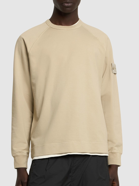 Stone Island: Ghost crewneck sweatshirt - Beige - men_2 | Luisa Via Roma