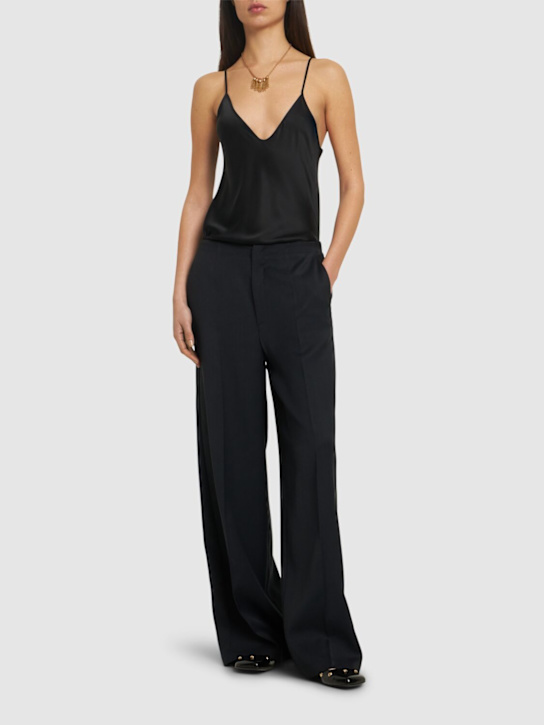 Forte_forte: ビスコースブレンドストレートパンツ - women_1 | Luisa Via Roma