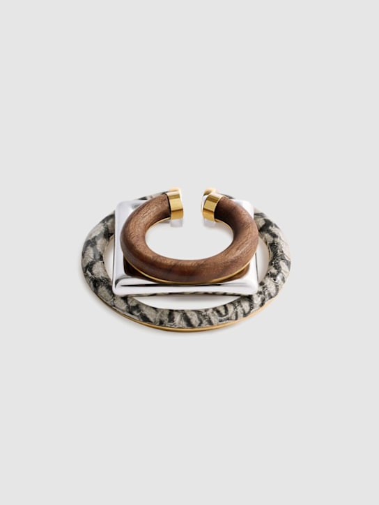 Jacquemus: Set of 3 ear cuffs - Multicolor - women_1 | Luisa Via Roma