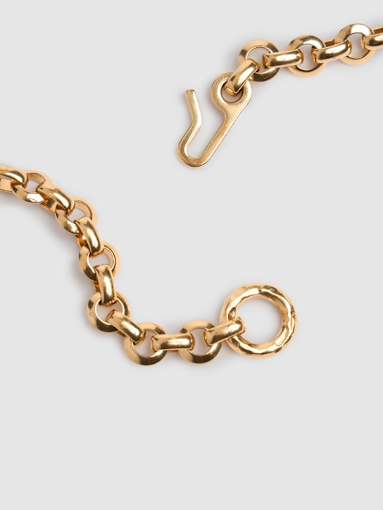 Chloé: 双logo黄铜腰带 - 金色 - women_3 | Luisa Via Roma