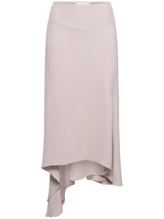 Spiral seam viscose crepe midi skirt - Thumbnail 1