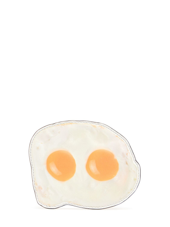 Moschino: Egg printed leather wallet - women_0 | Luisa Via Roma