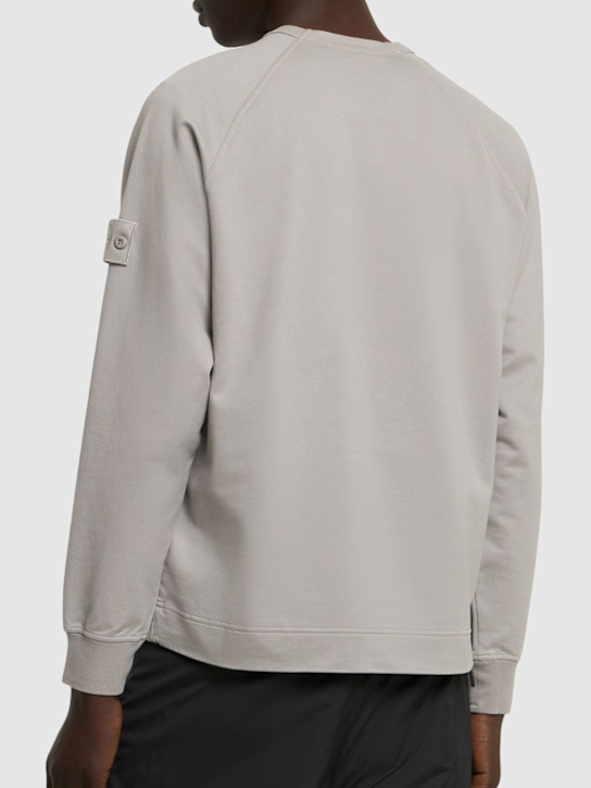 Stone Island: Ghost crewneck sweatshirt - Dust - men_2 | Luisa Via Roma