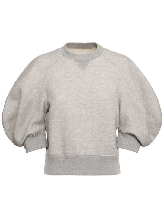 Sacai: Cotton blend sweatshirt - women_0 | Luisa Via Roma