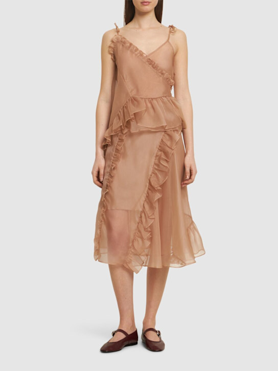 Adelina silk organza midi skirt - Thumbnail 2