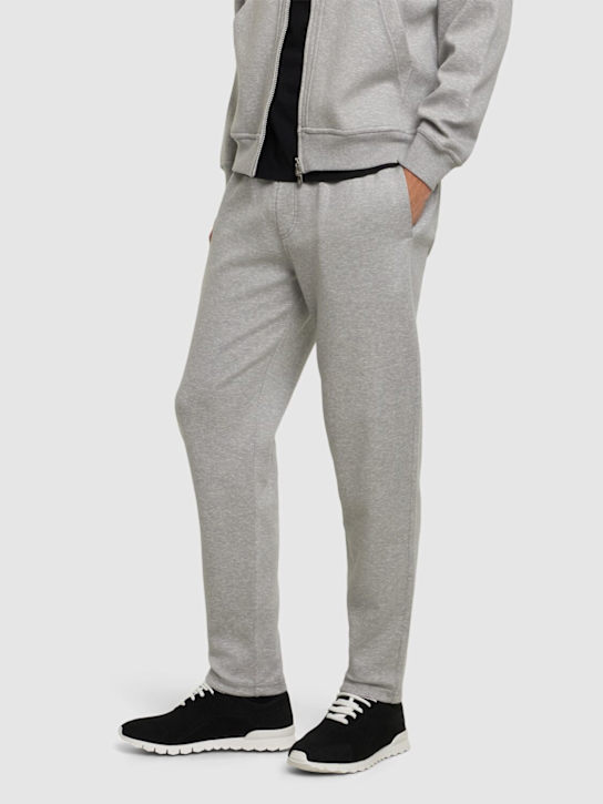 Kiton: Kitted low sneakers - Black - men_1 | Luisa Via Roma