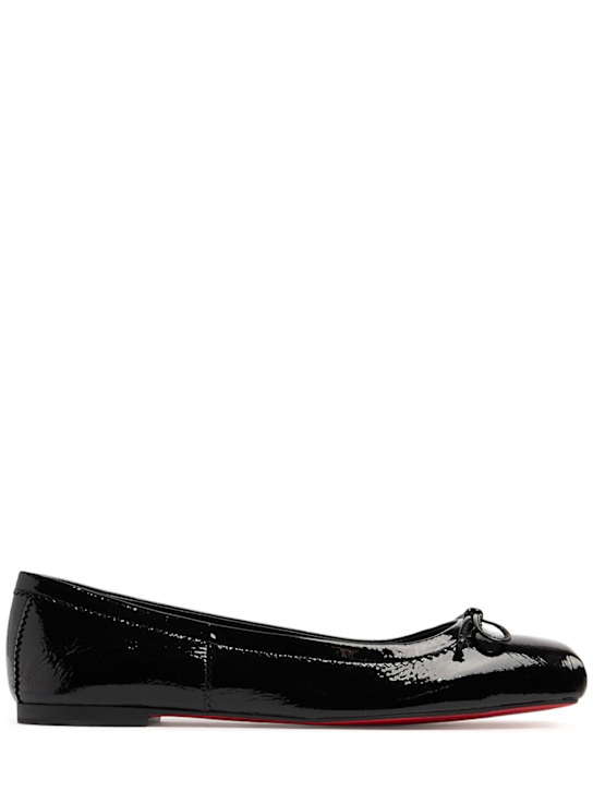 Christian Louboutin: 10mm Mamadrague patent flats - women_0 | Luisa Via Roma