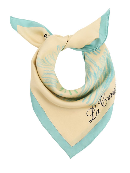 Jacquemus: Le Bandana palmier silk foulard - Arty Hotel Whit - women_1 | Luisa Via Roma