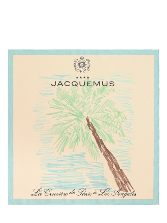 Jacquemus: Le Bandana palmier silk foulard - Arty Hotel Whit - women_0 | Luisa Via Roma