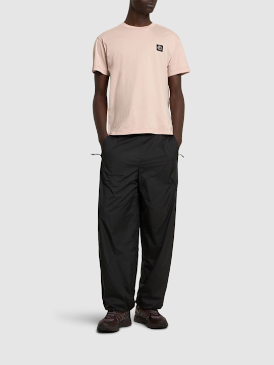 Stone Island: Logo cotton t-shirt - Antikrosa - men_1 | Luisa Via Roma