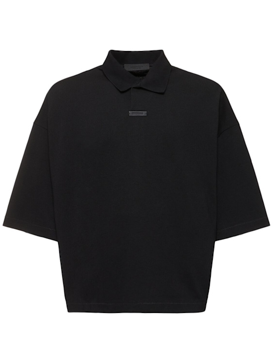 Fear of God ESSENTIALS: Cotton piquet polo - men_0 | Luisa Via Roma