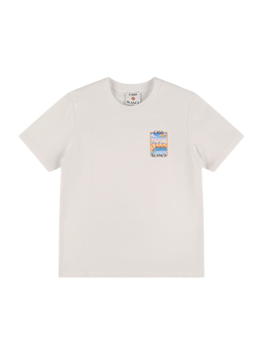 Casablanca: コットンジャージーTシャツ - kids-boys_1 | Luisa Via Roma